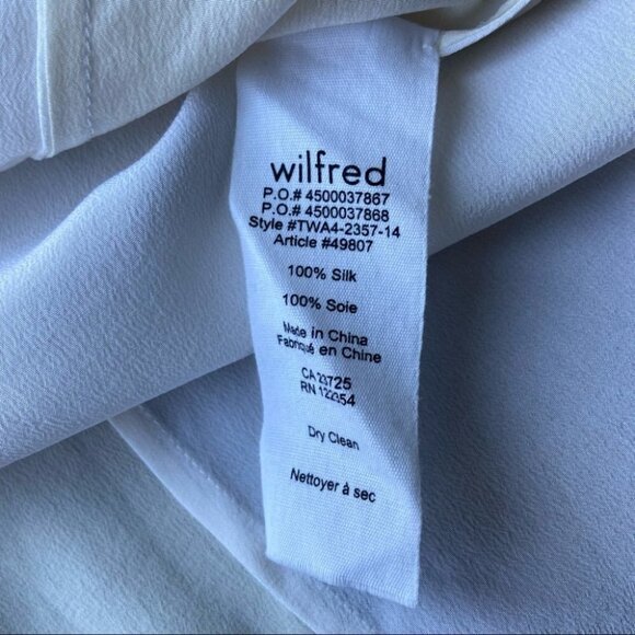 Aritzia Wilfred Pure Silk Colorblock Sleeveless High Low Hem sheer Blouse - Picture 10 of 16